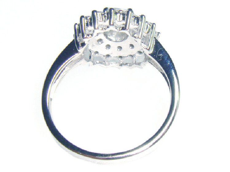 1.29ct Diamond Cluster Ring in 14K White Gold