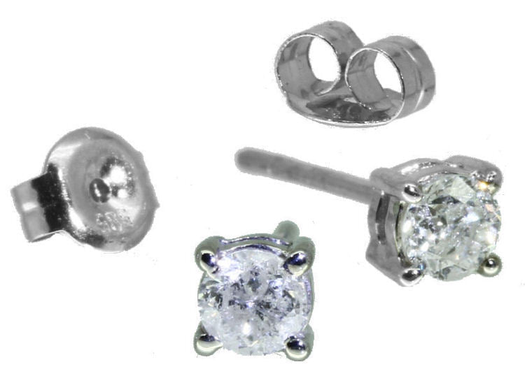 0.30ct Stud Diamond Earrings (Round-Cut) in 10K Gold