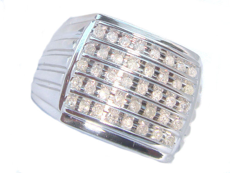 0.52ct Gent's Diamond Ring in 10K White Gold