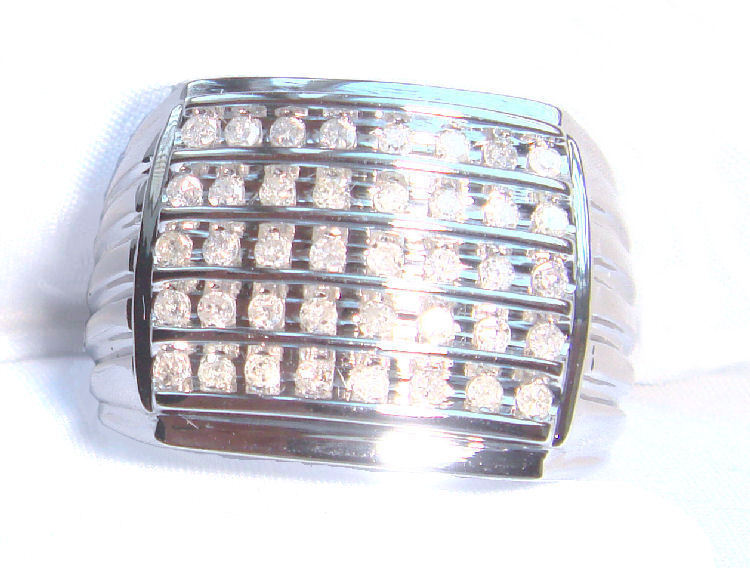 0.52ct Gent's Diamond Ring in 10K White Gold