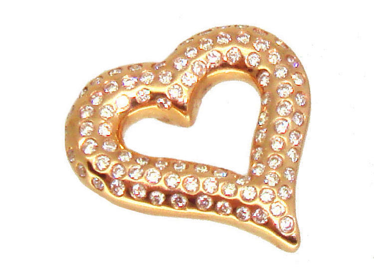 0.39ct Heart-Shaped Diamond Necklace in 18K Yellow Gold