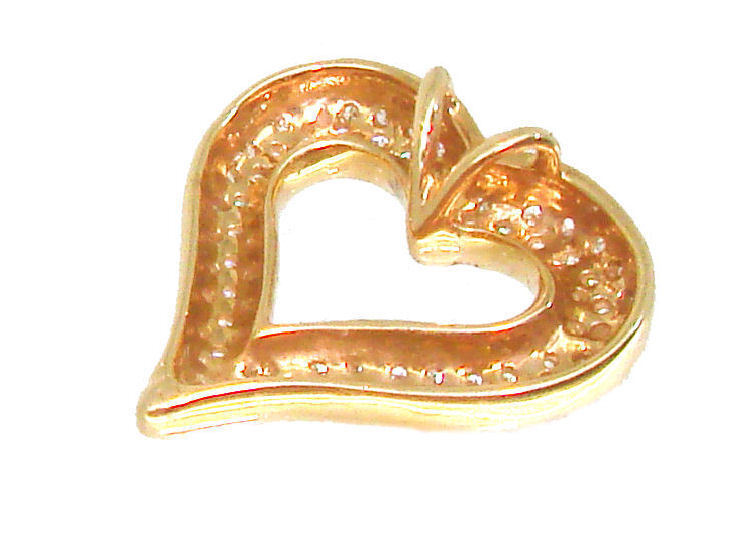 0.39ct Heart-Shaped Diamond Necklace in 18K Yellow Gold