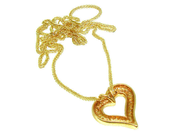 0.39ct Heart-Shaped Diamond Necklace in 18K Yellow Gold