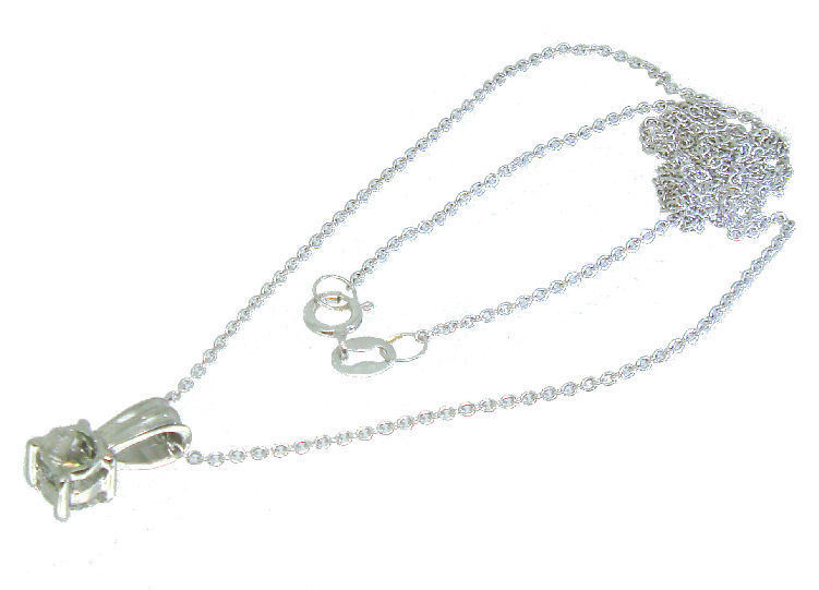 0.25ct Diamond Necklace in 14K & 18K White Gold