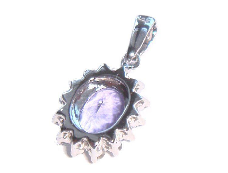 1.14ct Tanzanite & Diamond Necklace in White Gold