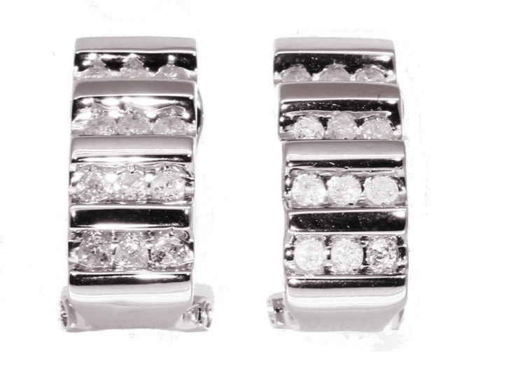 0.50ct Diamond Earrings in 10K White Gold