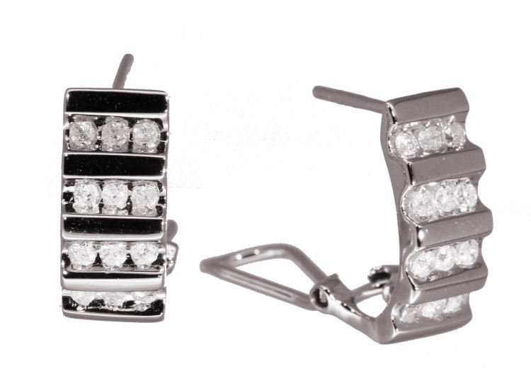 0.50ct Diamond Earrings in 10K White Gold