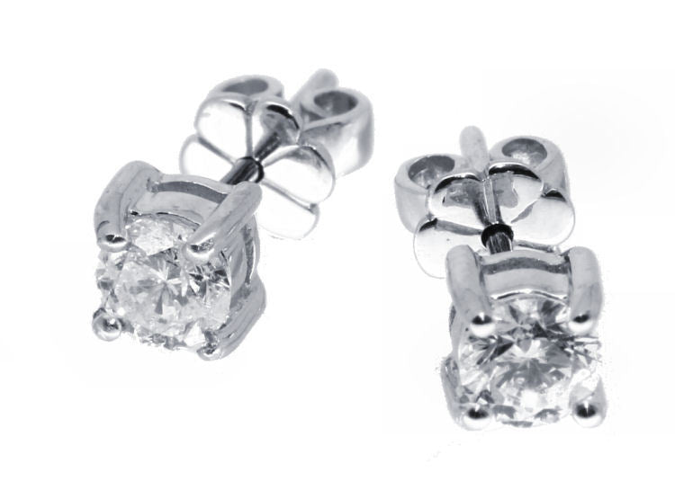 0.50ct Diamond Earrings in 14K White Gold
