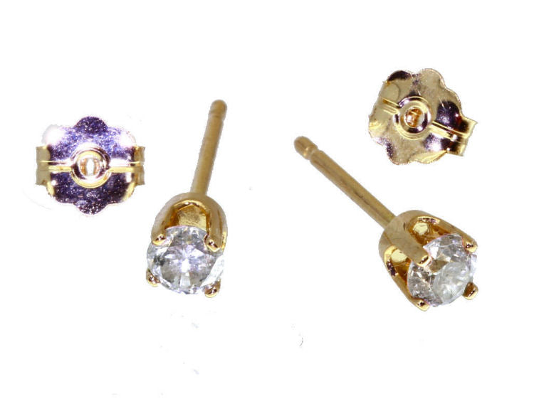 0.35ct Stud Diamond Earrings in 14K Yellow Gold
