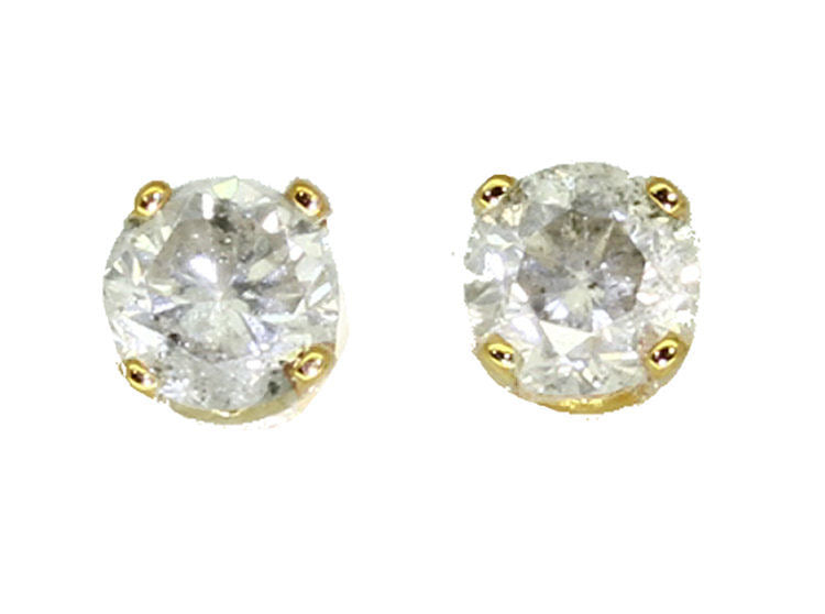 0.35ct Stud Diamond Earrings in 14K Yellow Gold