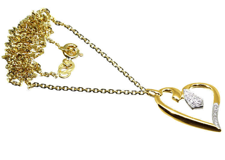 0.10ct Diamond Necklace in 18K Yellow Gold - Necklace Length (42.00cm)