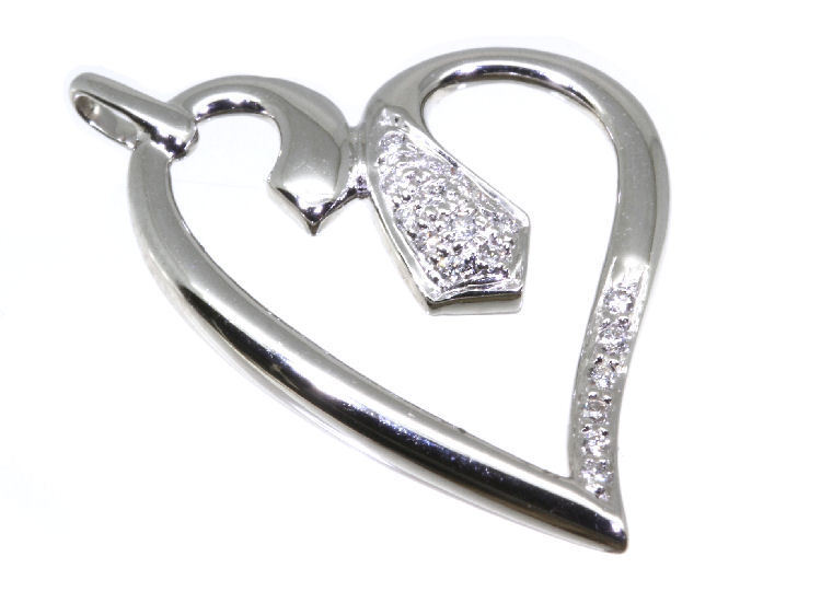 0.10ct Diamond Necklace in 18K White Gold - Necklace Length (42.00cm)