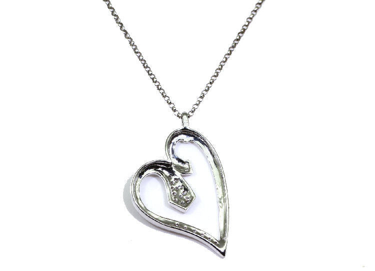 0.10ct Diamond Necklace in 18K White Gold - Necklace Length (42.00cm)