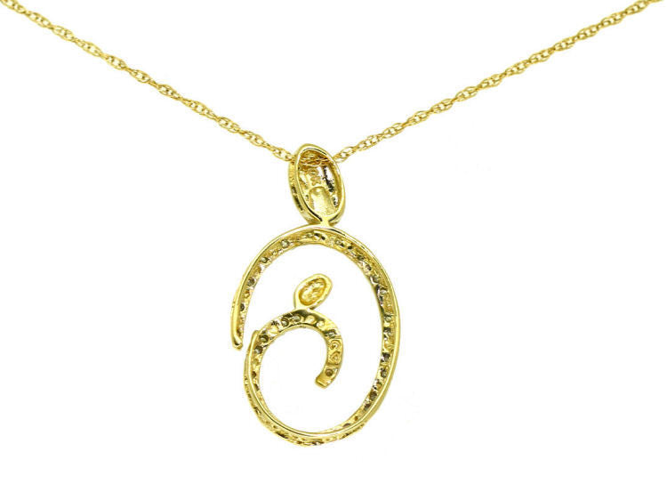 0.10ct Diamond Necklace in 10K Yellow Gold