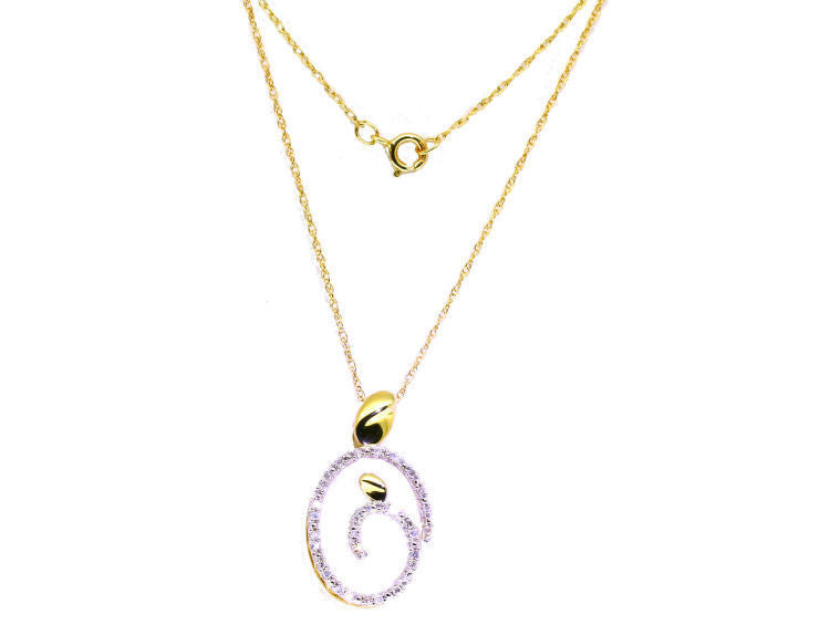 0.10ct Diamond Necklace in 10K Yellow Gold