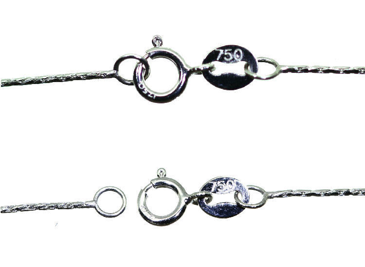 1.14ct Sapphire & Diamond Necklace in 18K & 14K White Gold
