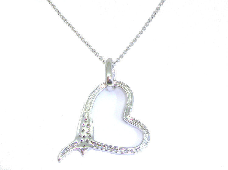 0.10ct Diamond Necklace in 18K White Gold - Necklace Length (46.30cm)