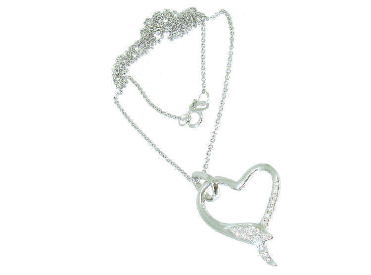 0.10ct Diamond Necklace in 18K White Gold - Necklace Length (46.30cm)