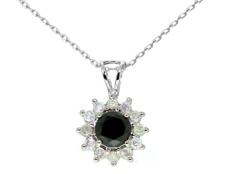 4.00ct Black & White Diamond Necklace, Earrings & Ring Set in 18K & 14K Gold