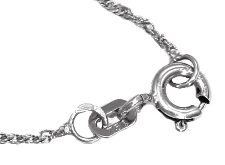 1.14ct Garnet & Diamond Necklace in 18K & 14K White Gold