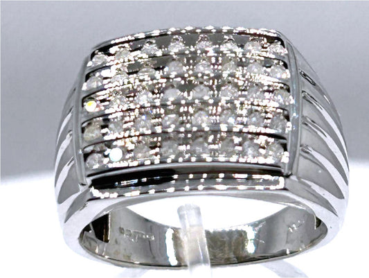 0.52ct Gent's Diamond Ring in 10K White Gold
