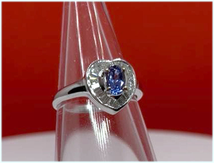 1.50ct Amethyst & Diamond Ring in 14K White Gold