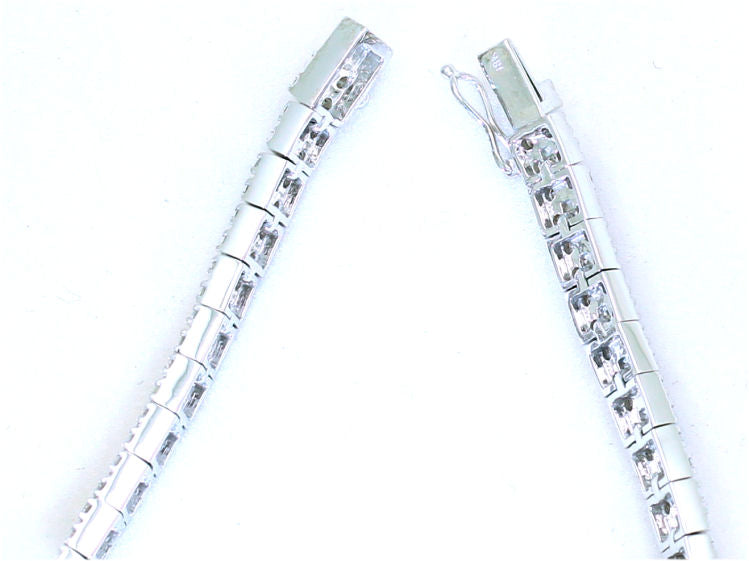 3.93ctw Diamond Tennis Bracelet In 18kt White Gold