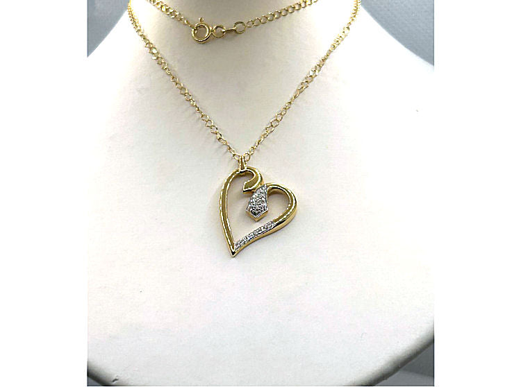 0.10ct Diamond Necklace in 18K Yellow Gold - Necklace Length (42.00cm)