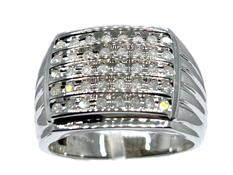 0.52ct Gent's Diamond Ring in 10K White Gold