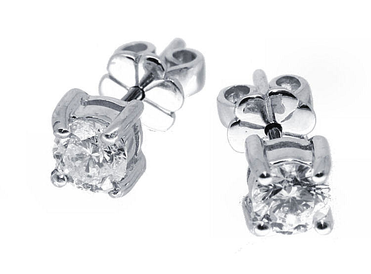 0.50ct Diamond Earrings in 14K White Gold