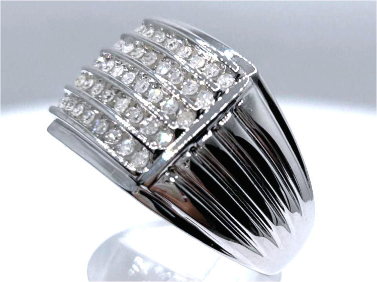0.52ct Gent's Diamond Ring in 10K White Gold