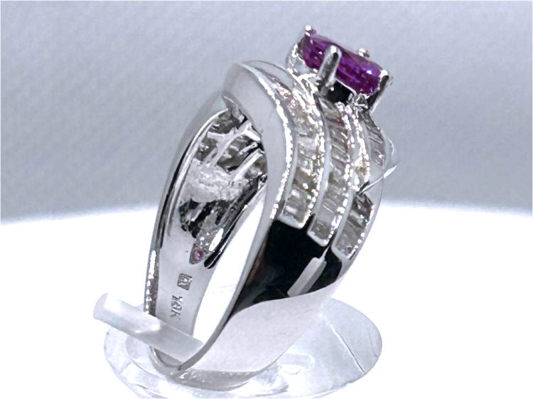 2.25ct Sapphire & Diamond Ring in 18K White Gold