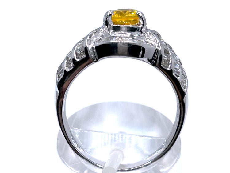 2.31ct Sapphire & Diamond Ring in 18K White Gold