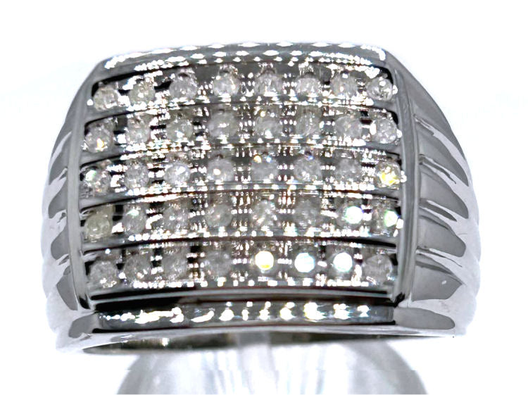 0.52ct Gent's Diamond Ring in 10K White Gold