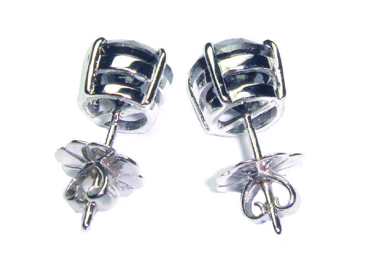 1.50ct Black Diamond Earrings in 14K White Gold
