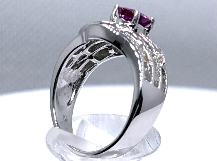 2.25ct Sapphire & Diamond Ring in 18K White Gold