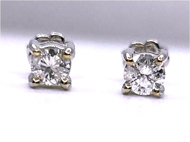 0.50ct Diamond Earrings in 14K White Gold