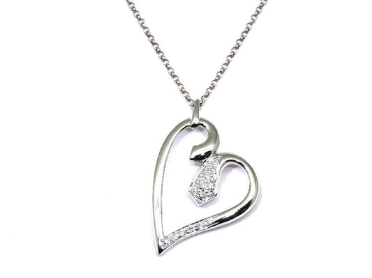 0.10ct Diamond Necklace in 18K White Gold - Necklace Length (42.00cm)