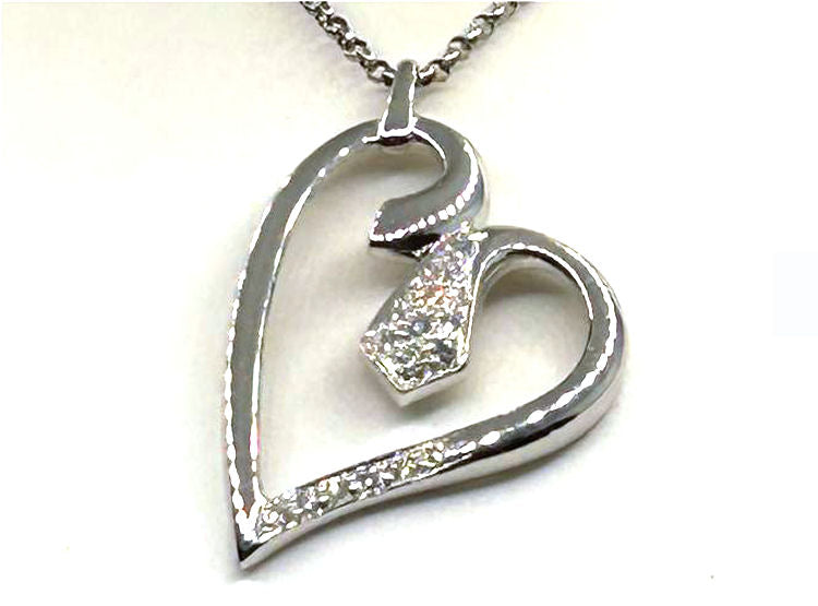 0.10ct Diamond Necklace in 18K White Gold - Necklace Length (42.00cm)