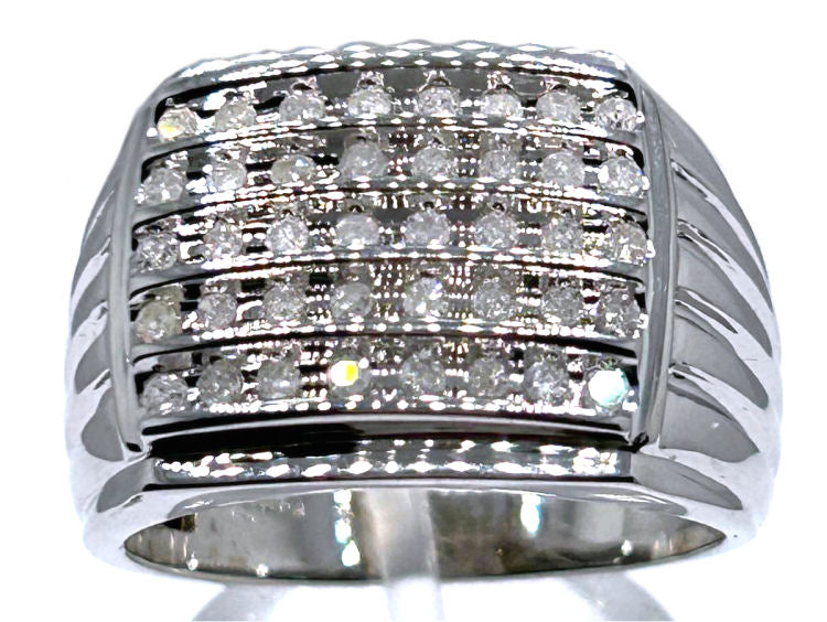 0.52ct Gent's Diamond Ring in 10K White Gold