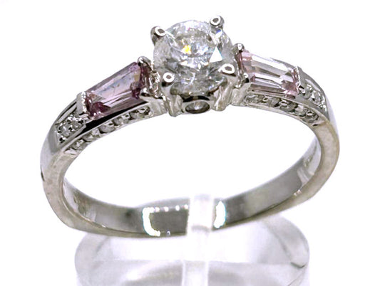 1.45ct Diamond & Sapphire Solitaire Ring in 14K Gold