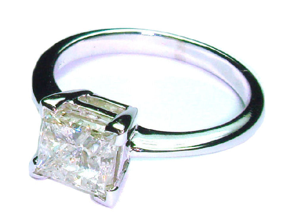 2.08ct Solitaire Diamond Ring In 14K White Gold