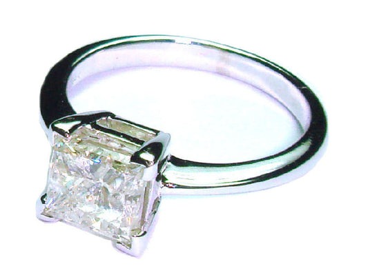 2.08ct Solitaire Diamond Ring In 14K White Gold