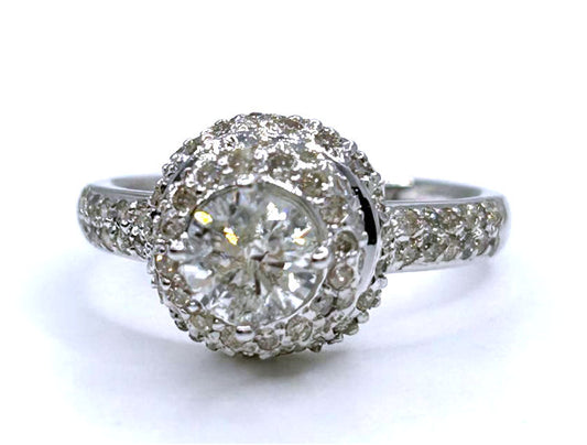 1.60ct Solitaire Diamond Ring In 14K White Gold 
