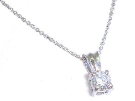 0.25ct Diamond Necklace in 14K & 18K White Gold
