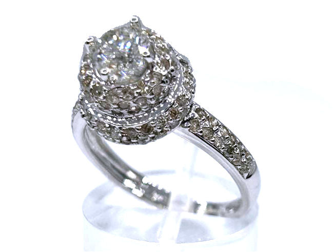 1.60ct Solitaire Diamond Ring In 14K White Gold 