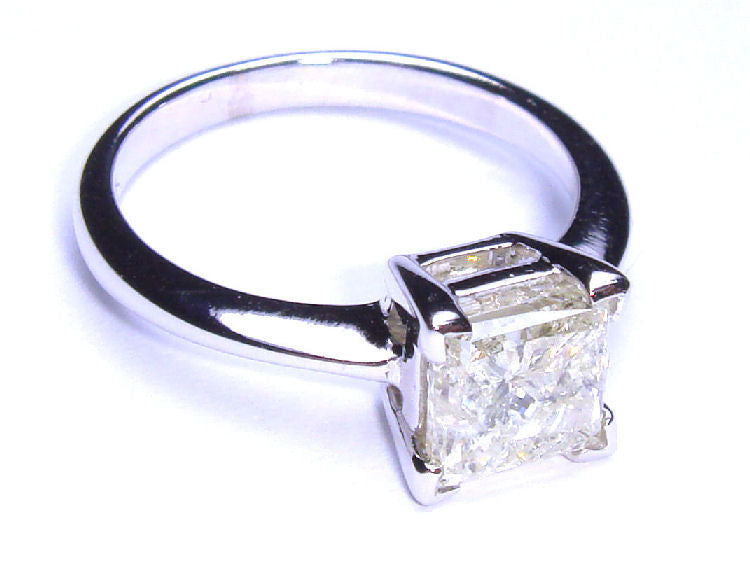 2.08ct Solitaire Diamond Ring In 14K White Gold