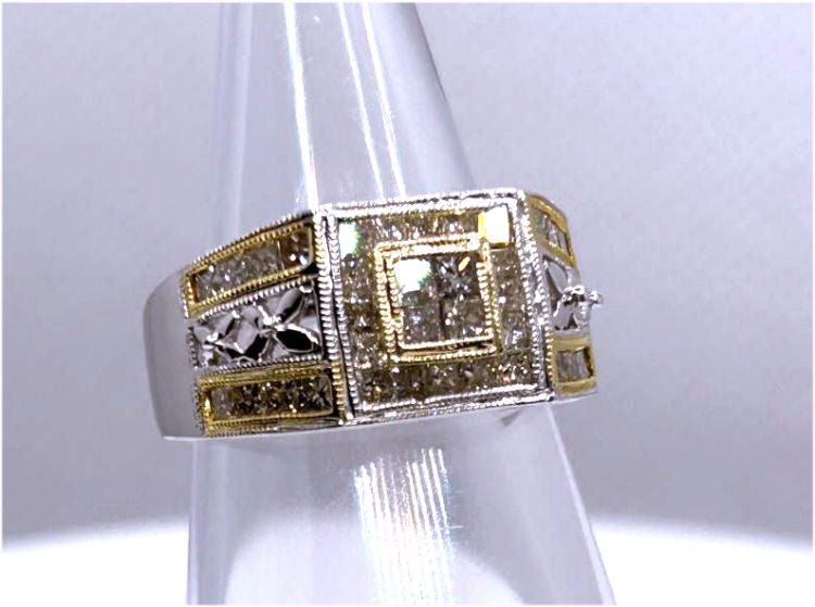 1.48ct Diamond Ring in 14K Two-Tone Gold