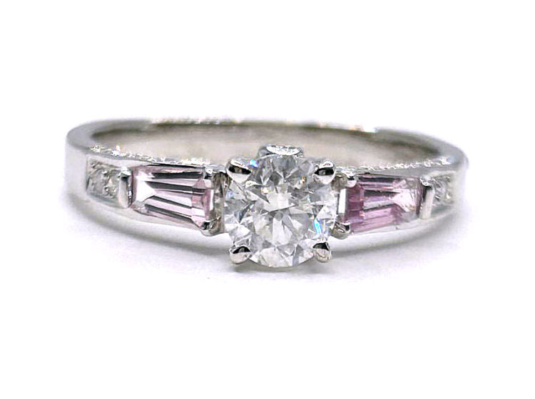 1.45ct Diamond & Sapphire Solitaire Ring in 14K Gold