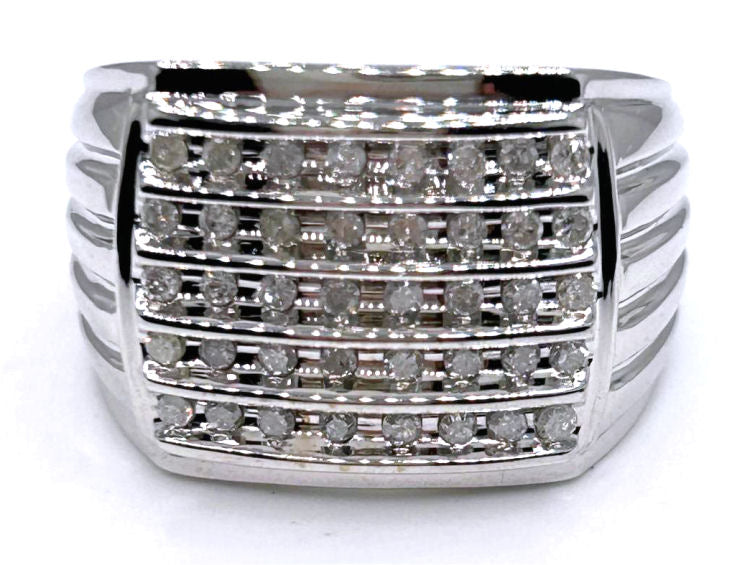 0.52ct Gent's Diamond Ring in 10K White Gold